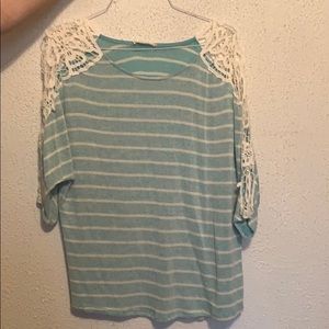 Lacey sleeved, dress shirt